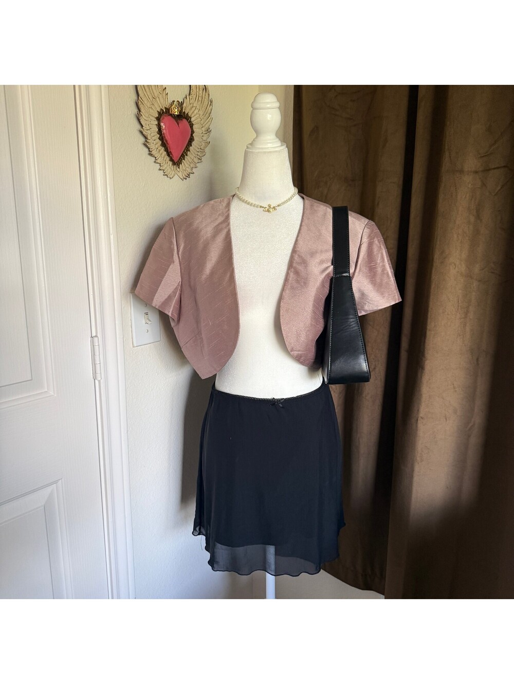Vintage Jessica Howard 1980s Cardigan Women's Layering Piece Champagne Gold